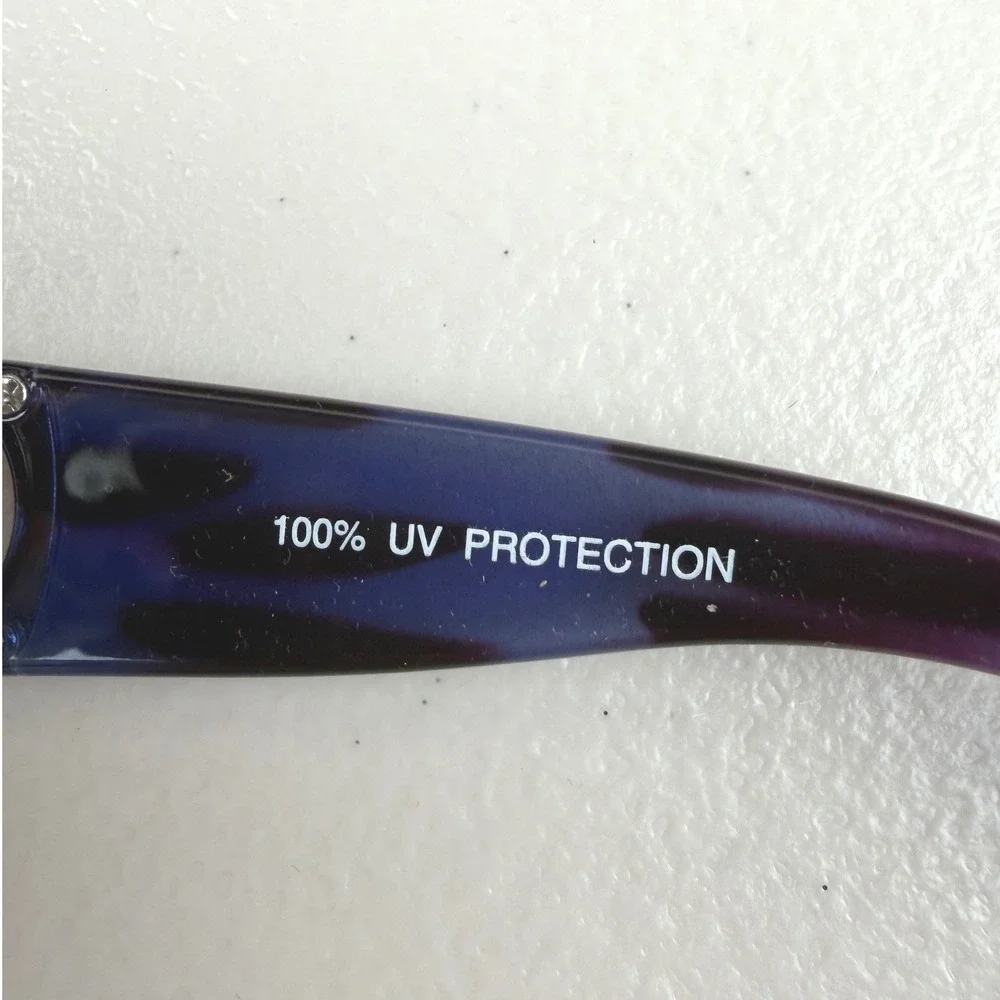 Chicos Amanda Sunglasses Blue Tortoise‎ Oversized UV Protection NWT